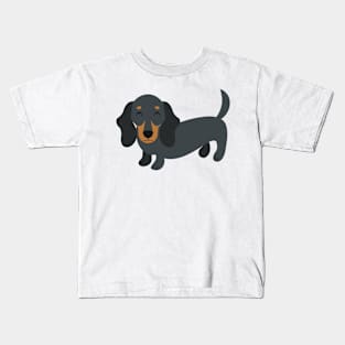 Black Dog Long Body Kids T-Shirt